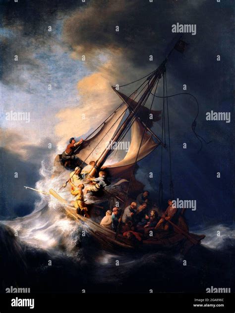 Jesus calms the storm. Rembrandt. Christ in the Storm on the Sea of ...