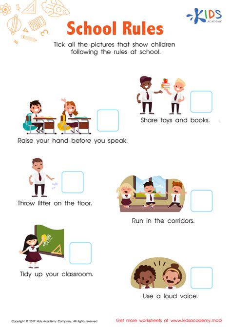 Printable Kindergarten Classroom Rules