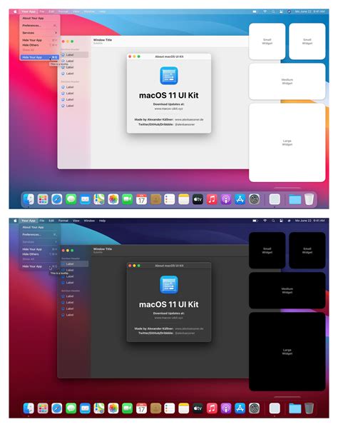 macOS 11 Big Sur Free UI Kit for Sketch - uistore.design