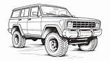 Unique Ford Bronco Drawing Coloring Pages For Kids  Premium AI sketch template