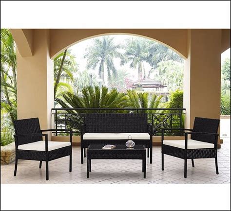 9. best outdoor patio furniture rattan black white set | Everything ...