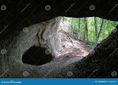 Trass Caves at Brohltal Valley at Eifel Region in Germany. Mining Area of Volcanic Rock in Roman ...