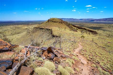 Hiking on Mount Bruce in Karijini National Park, Western Australia 59 Stock Photo - Image of ...