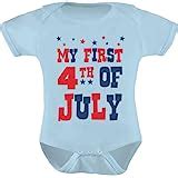 Amazon.com: 4th of July Baby Boy Girl Outfit Patriotic USA American Flag Infant Bodysuit ...