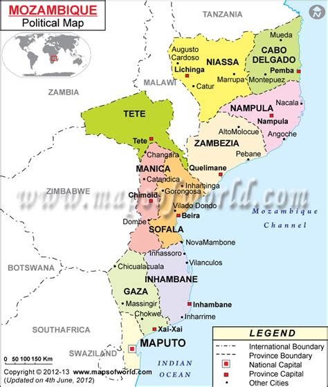 Mozambique Africa Map