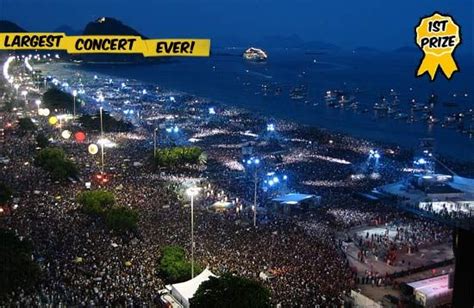 Rod Stewart at Copacabana Beach 1994. 3,5million people.