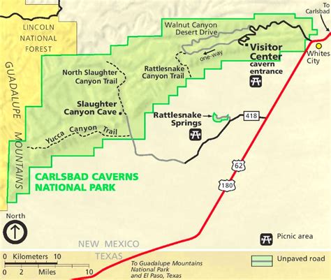 Carlsbad Caverns Map | USA | Detailed Maps of Carlsbad Caverns National Park