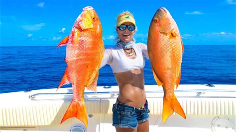 Florida Keys WRECK FISHING for Giant Deep Sea SNAPPER! Catch Clean Cook! (Florida Keys Fishing ...