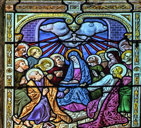 Rosary Window - Third Glorious Mystery - The Descent of the Holy Spirit ...