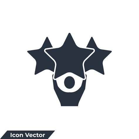 man and a star icon logo vector illustration. excellence symbol ...