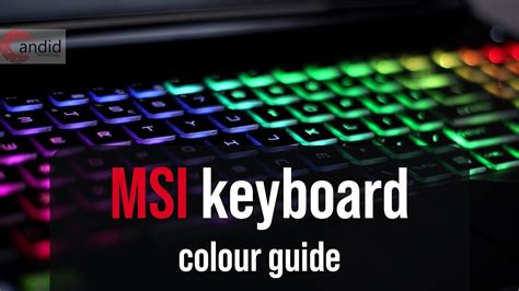 How to change MSI laptop's keyboard colour? | Candid.Technology - YouTube