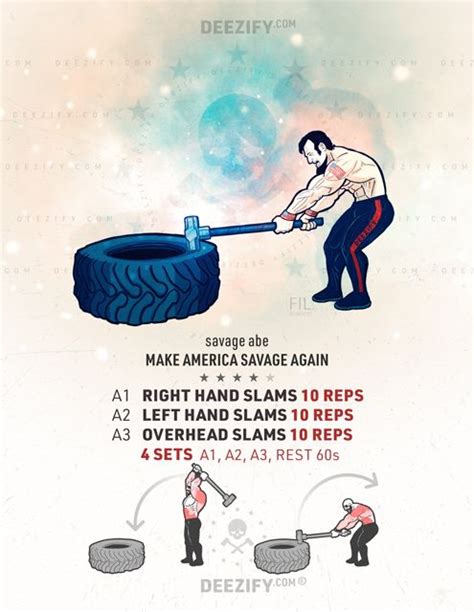 core exercise: hammer slams abe | Sledgehammer workout, Tire workout, Strength workout