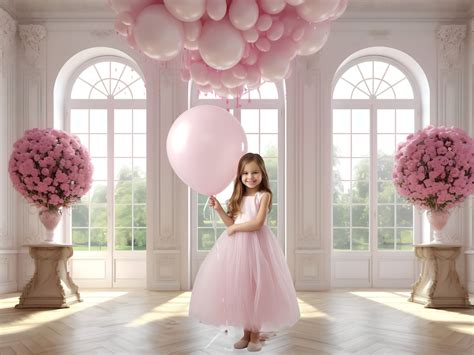 15 Pink Balloon Backdrop, Digital Backdrops, Maternity Digital ...