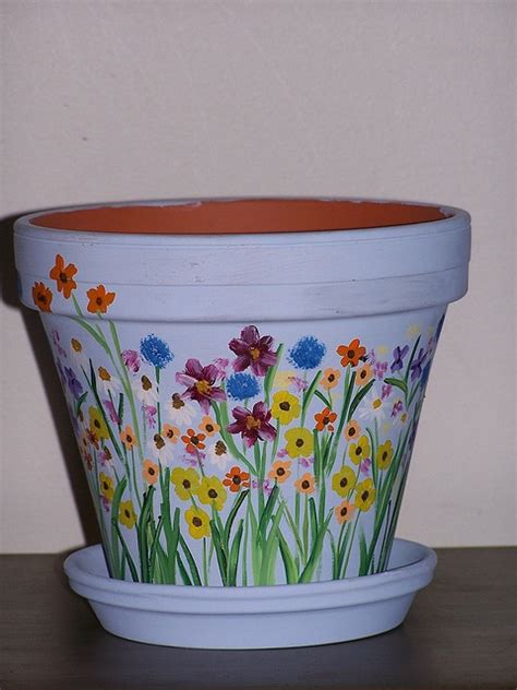 128 best Painted Pots Vases Tea Pots images on Pinterest | Decorated flower pots, Painted plant ...