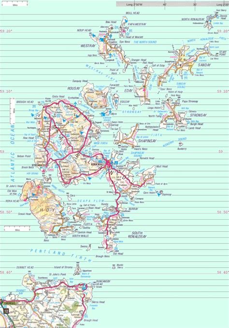 Orkney Map - Orkney UK • mappery | Orkney islands, Island map, Scotland map