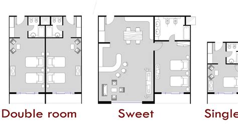 Hiee.......... all .. here sharing few plan layout of hotel rooms ...