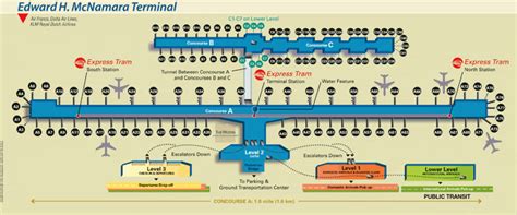 Dtw Airport Map Delta | Tourist Map Of English