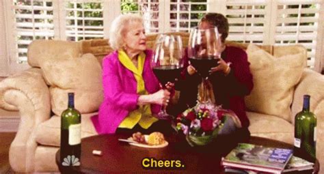 Cheers Wine GIF - Cheers Wine Betty White - Discover & Share GIFs