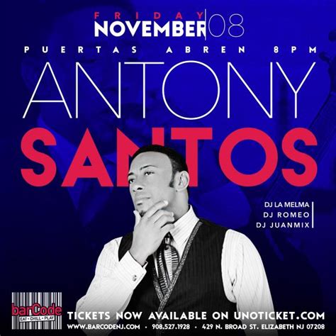 Anthony Santos Tickets - BoletosExpress