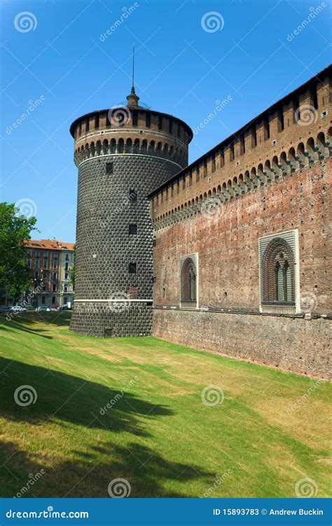 Sforza s Castle stock image. Image of arched, facade - 15893783