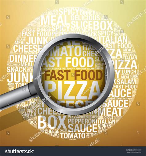 Pizza Word Cloud Fast Food Concept Stock Vector (Royalty Free ...