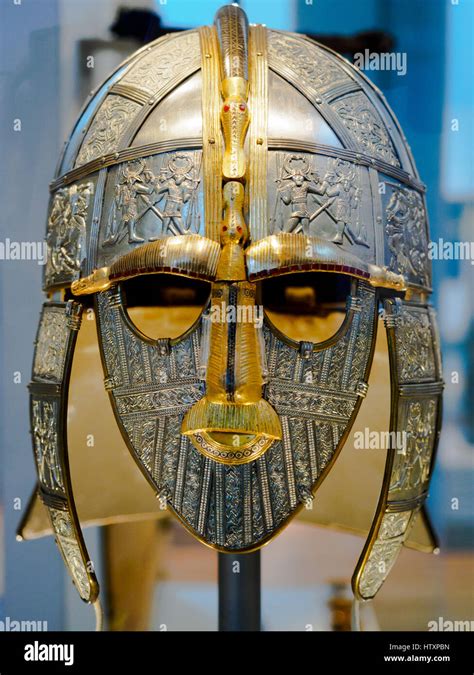 Replica of the Anglo Saxon Sutton Hoo Helmet Stock Photo - Alamy