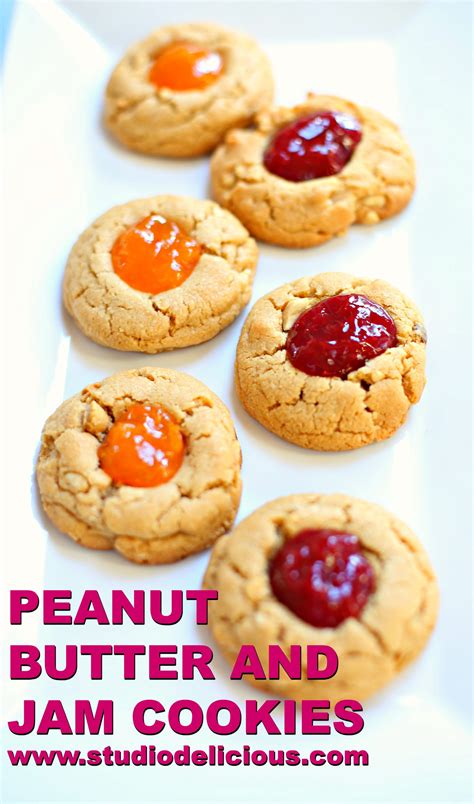 Jelly Filled Peanut Butter Cookies - Studio Delicious