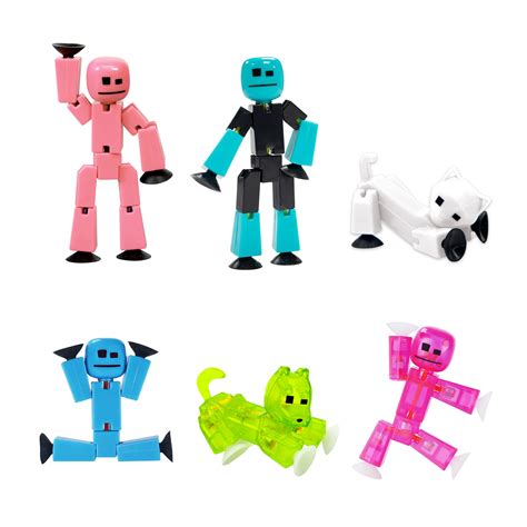 Zing Stikbot Monster Werewolf Cyborg Pack, Set Of Stikbot Collectable Monster Action Figures ...