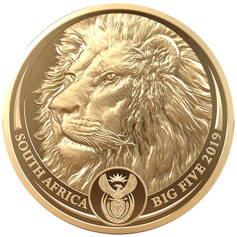 Gold coin 1 oz Big five series South Africa - Lowest price: £ 2 051.85 ...