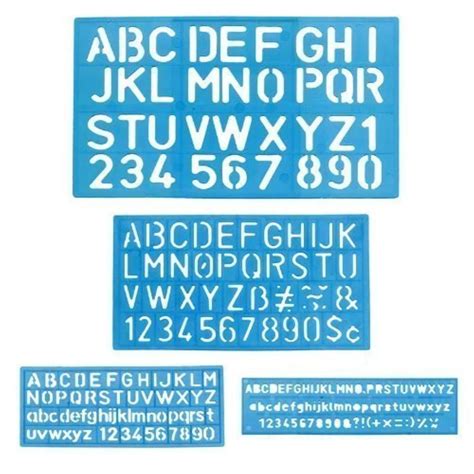 BAZIC 1 X Letter&Number Stencil Sets-Sizes 8,10,20,30Mm-Assorted Colors : Amazon.in: Home & Kitchen