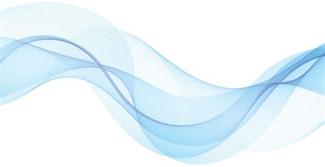 Abstract blue wavy lines on white background - Vector 2303907 Vector Art at Vecteezy