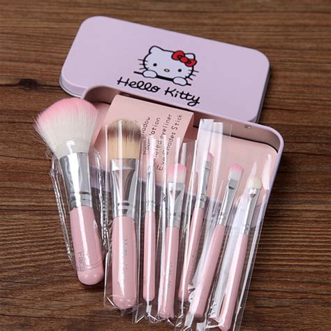 Hot sale Hello kitty 7pcs Makeup Brushes Set Professional Makeup Brushes Tools Beauty Brushes ...