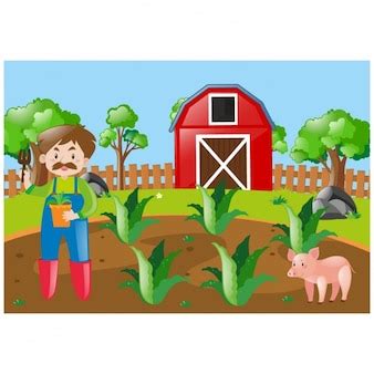 Free Vector | Farm background design