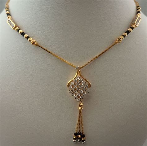 gold pendant for mangalsutra - Google Search | Black beaded jewelry, Gold mangalsutra designs ...