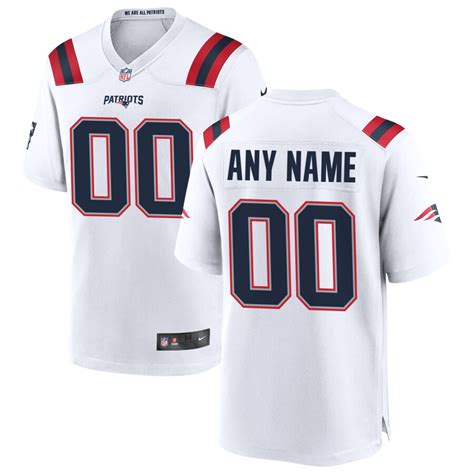 Men's Nike White New England Patriots Custom Game Jersey