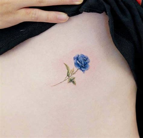 Blue Roses Tattoo On Chest