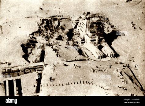 Restoration of the Sphinx, Egypt, aerial view Stock Photo - Alamy