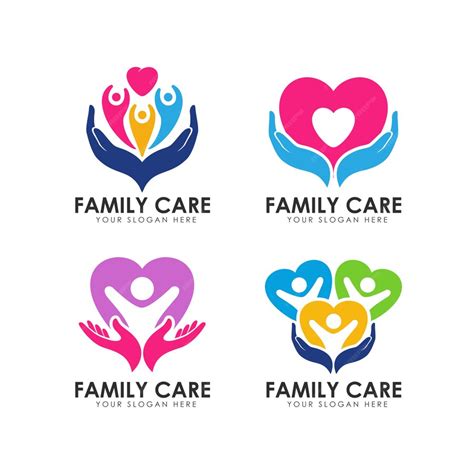 Premium Vector | Family care logo template