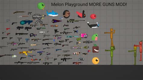 Melon Playground: MORE GUNS MOD - YouTube