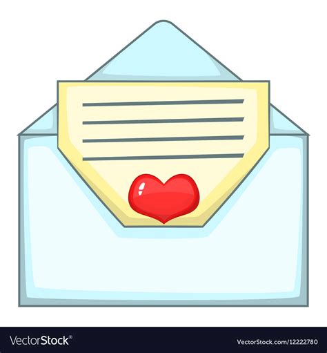 Love letter icon cartoon style Royalty Free Vector Image