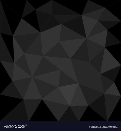 Dark grey background abstract polygon triangle Vector Image