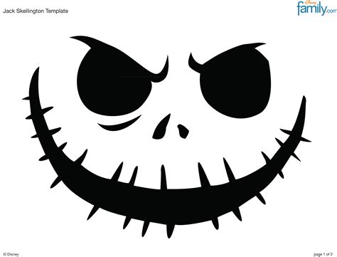 Nightmare Before Christmas: Jack Skellington (Pumpkin Stencil - Pumpkin Pattern - Pumpkin ...