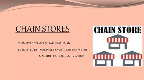 Chain store | PPT