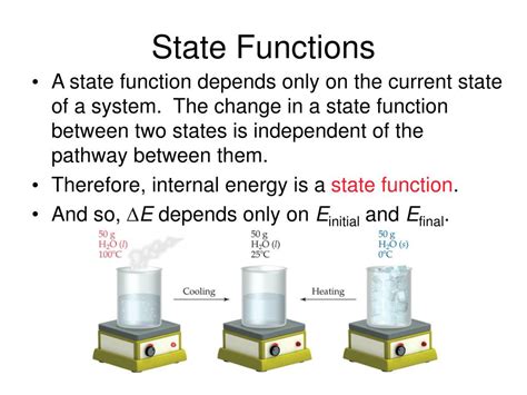 State Functions And Path Functions State Function Internal Energy ...