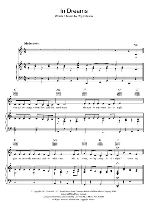 Roy Orbison - In Dreams at Stanton's Sheet Music