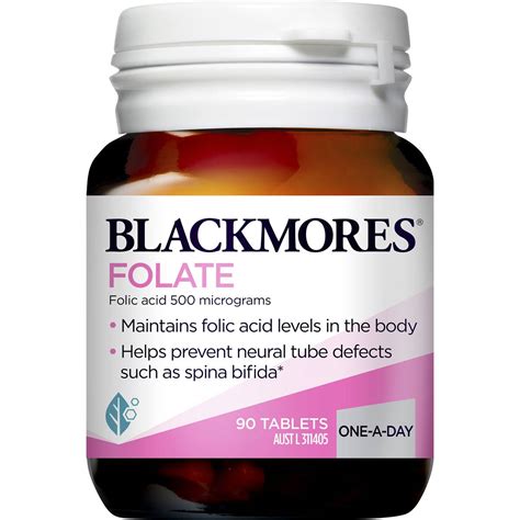 Blackmores Folate 500mg Tablets 90 Pack | Woolworths