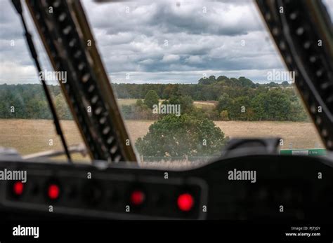 Looking from the cockpit of an RAF Bristol Britannia Stock Photo - Alamy