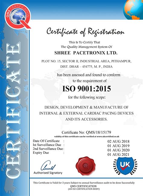 Pacetronix » ISO Certificate