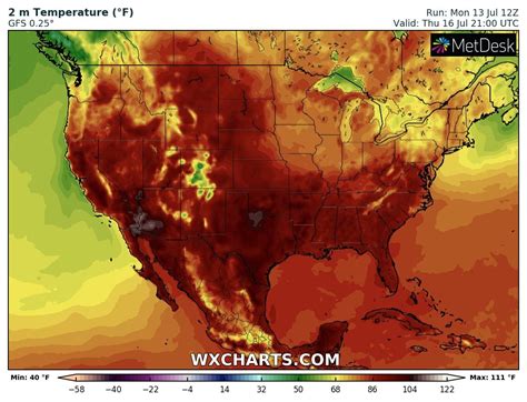 The scorching heatwave across much of United States