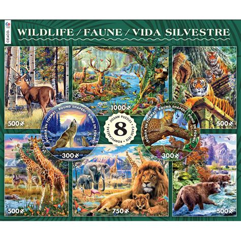 8 in 1 Puzzle Set - Wildlife | Jigsaws | Puzzle Master Inc